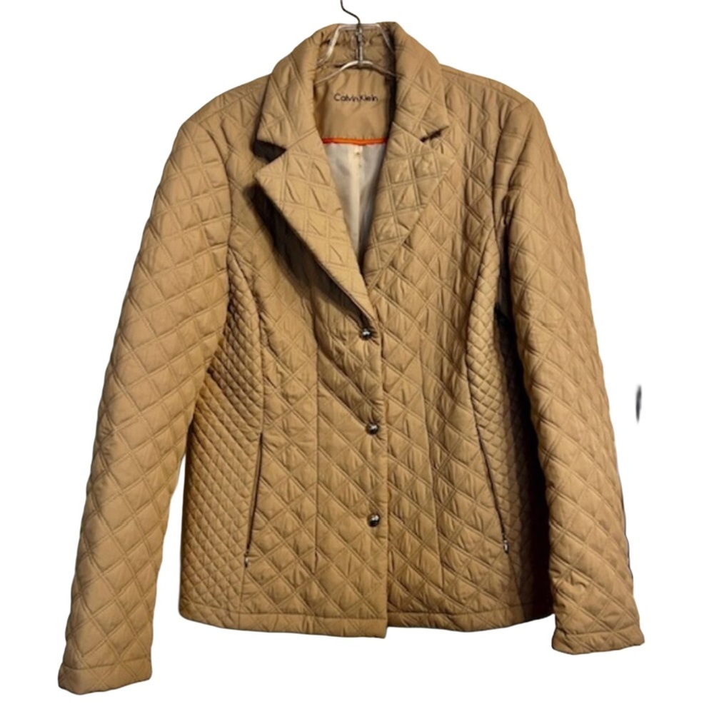 Calvin Klein Quilted Taupe Jacket - Size M